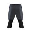 Men's 3/4 Quick-Dry Elastic Fitness Running Pants - Two-Piece Style