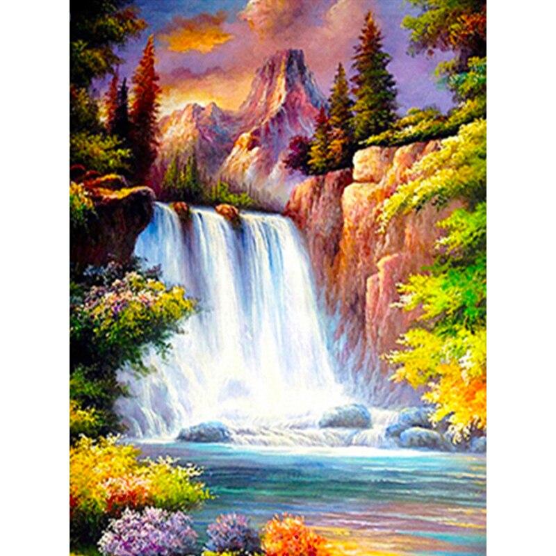 5D DIY Diamond Painting Kit Great Falls Characters Diamond Embroidery Rhinestones Decorations for Home