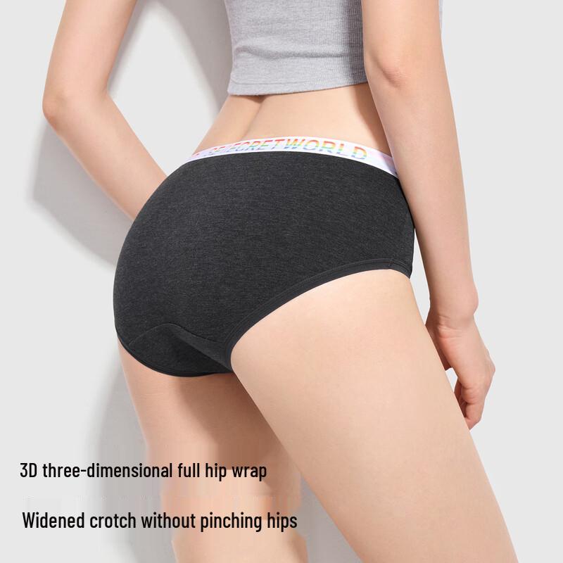 SecretWorld Women's Antibacterial Cotton Sports Briefs