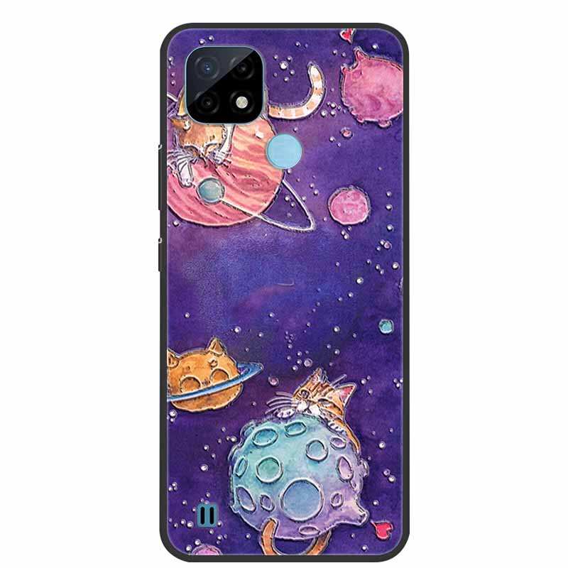 For Realme C21Y Case 3D Flower Emboss Soft Silicone Phone Case For OPPO Realme C21Y RMX3261 Capa TPU Funda Realmi C21 Y Coque