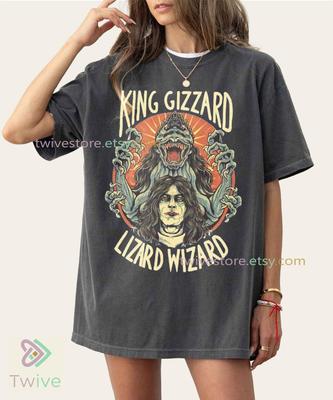 King Gizzard & The Lizard Wizard Comfort Colors Shirt, Vintage Band Tee, Retro Aesthetic Music Fan Merch, Y2K Classic Apparel Gift Soft