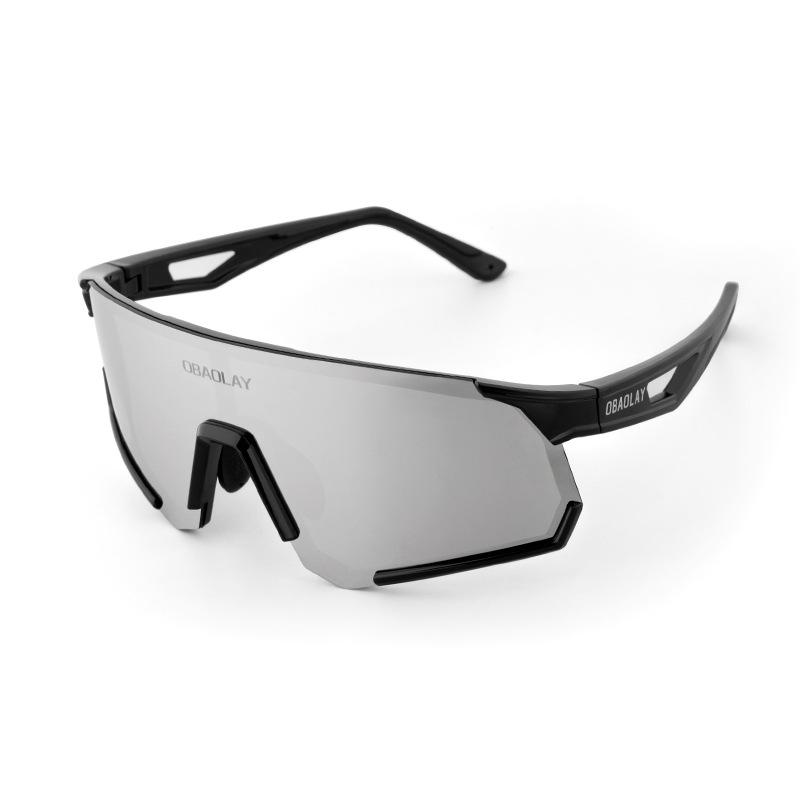 

Cycling windproof glasses, sunglasses, sports sunglasses, color-changing outdoor running goggles, marathon cycling glasses Black Frame-Color-changin