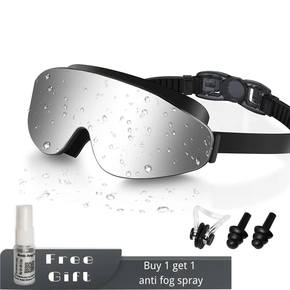

Old Anti-fog Spray Nose Clip Ear Plug Swimming Wide Field of Vision Anti-fog and Leakproof Glasses
