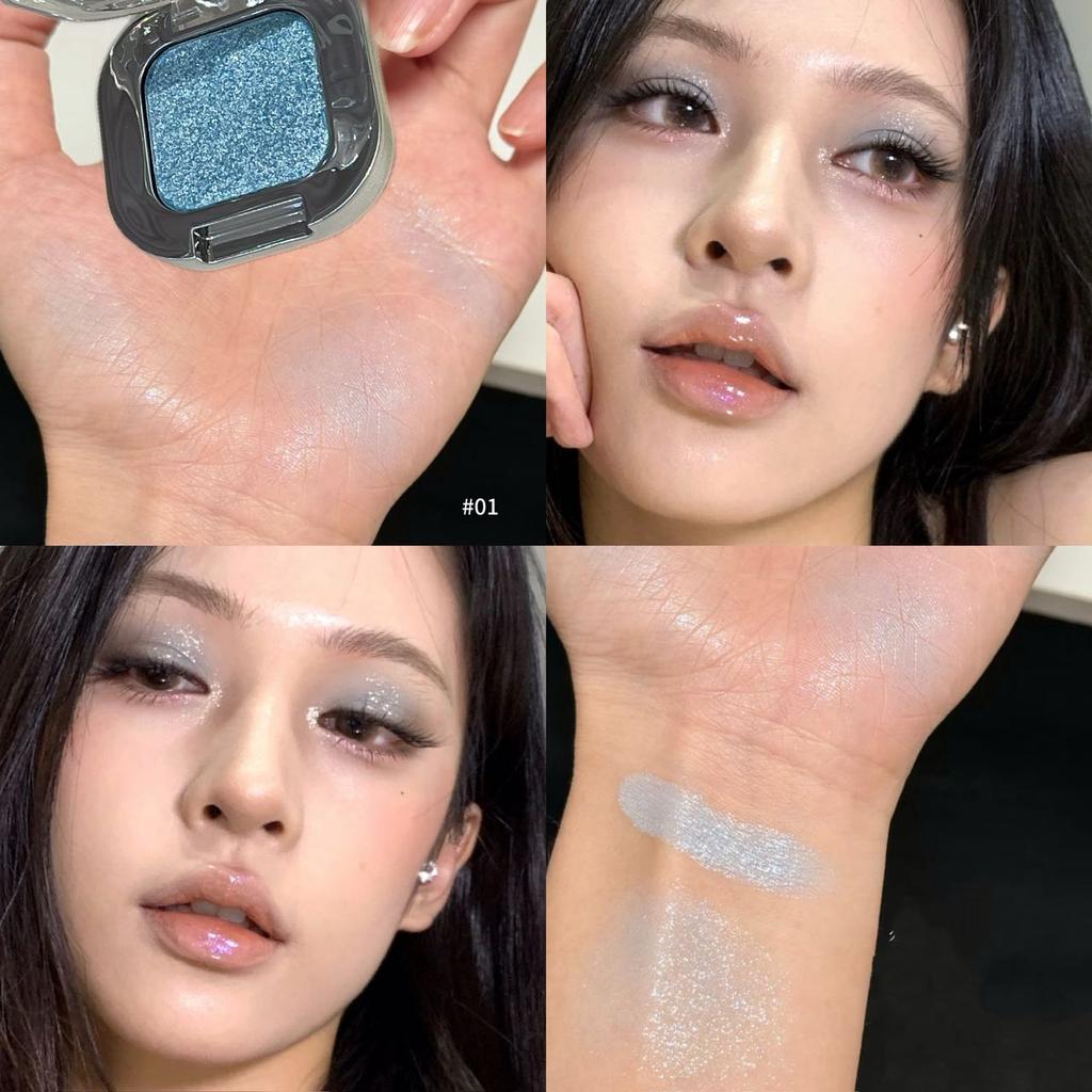 HERORANGE Monochrome Eyeshadow Palette Glitter Glowing Charm Pearlescent Explosion Polarized Brightening Silkworm Highlight
