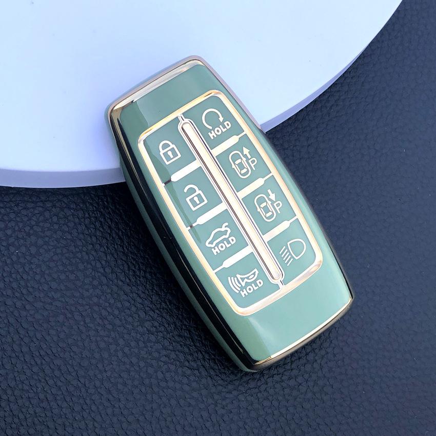 Car TPU Key Case Cover Holder for Hyundai Genesis GV70 GV80 GV90 2020 2021 2022 Key Shell Ring Protective Accessories