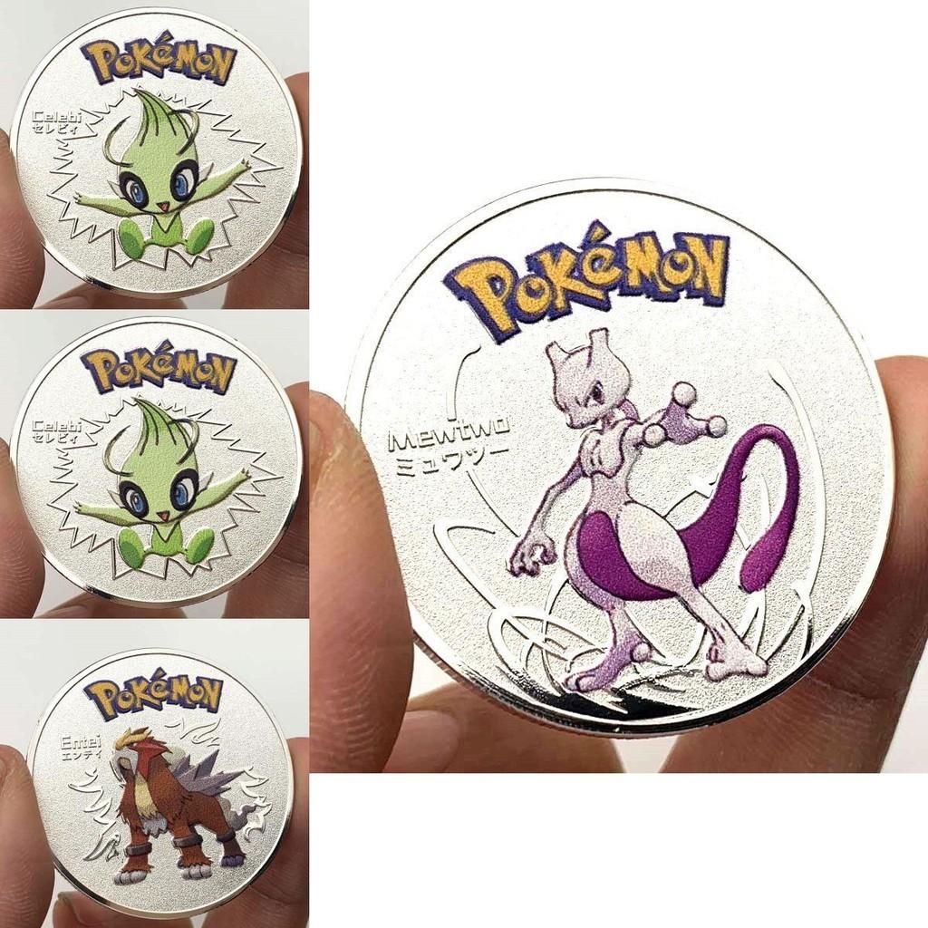 Beautiful And Exquisite Pokemon Coins Collection Featuring Pikachu Gyarados Entei Mewtwo Celebi