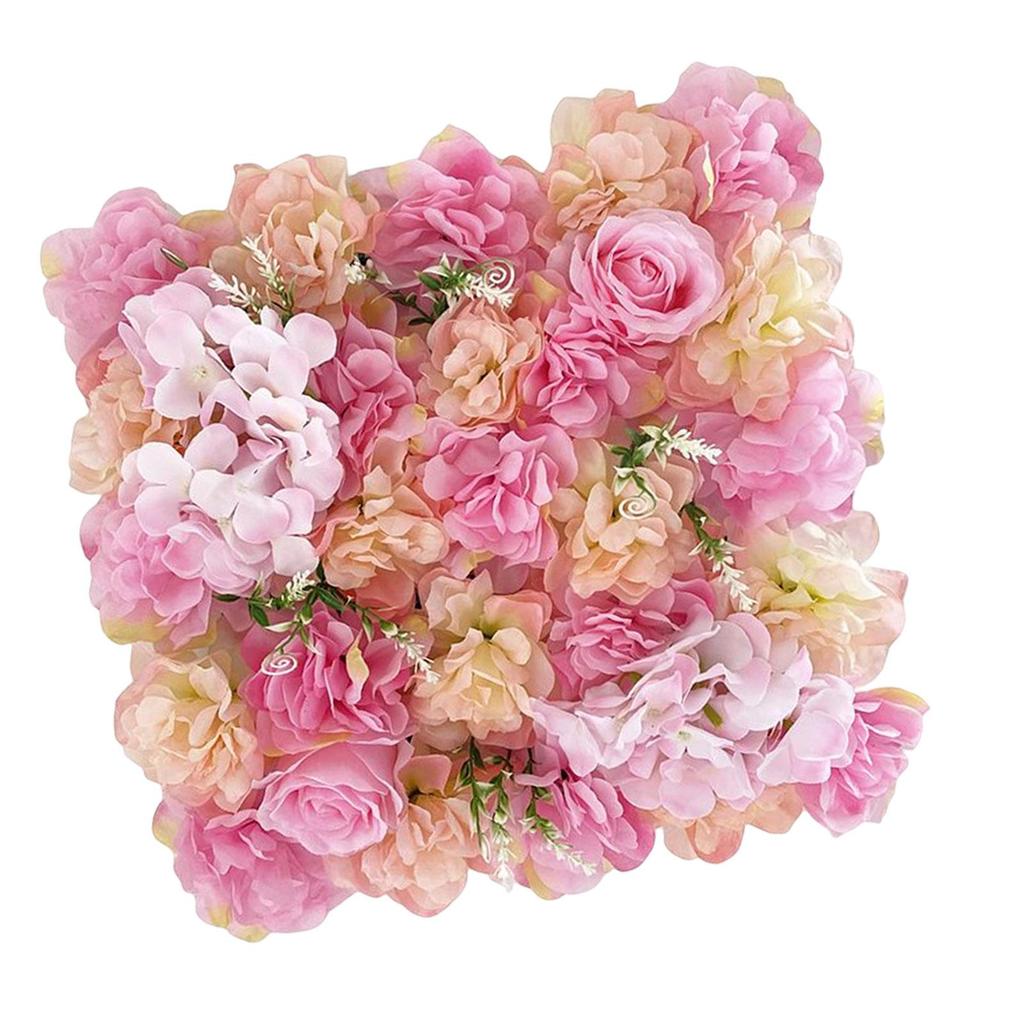 Artificial Flower Wall Panel Rose Photo Background for Wedding Valentines Day Indoor Decoration