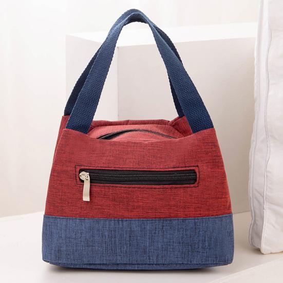 Lunch Bag Large Opening Design with Thickened Structure Oxford Carrier Large Capacity Lunch Bag for Office Students