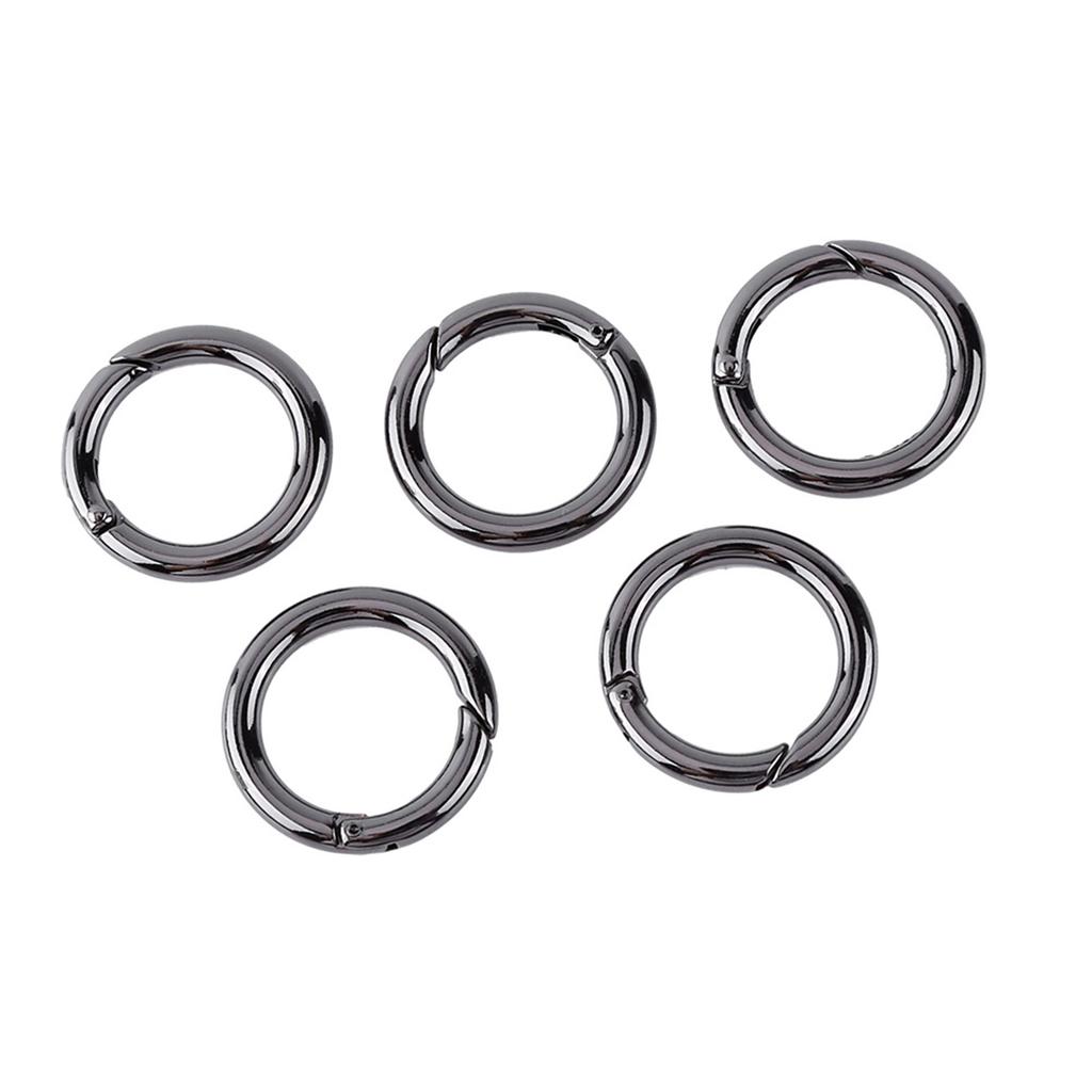 5 Pack Zinc Alloy Round Snap Hooks, Hook Key Chain Clips, Secure Locking Buckle for Key Tool Attachment