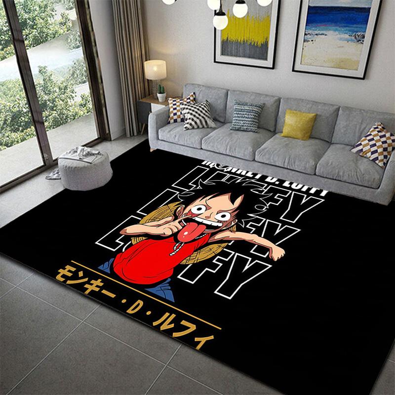 One Piece Pirate Pattern Area Rug Soft Durable Mat for Bedroom Living Room Decor 60x90cm