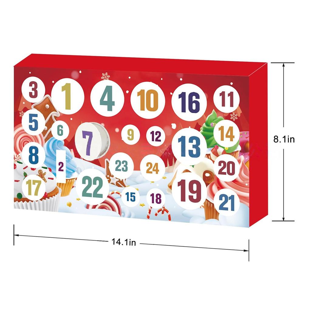 24-Day Slime Advent Calendars Multi-Purpose Christmas Playing Calendars Reusable Xmas Slime Ornaments for Home Decor