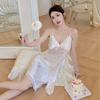 Summer Cool and Comfortable Dormitory Style Women's Suspender Nightgown Summer Sexy Ice and Snow Silk Girl Sweet Printed Loungewear