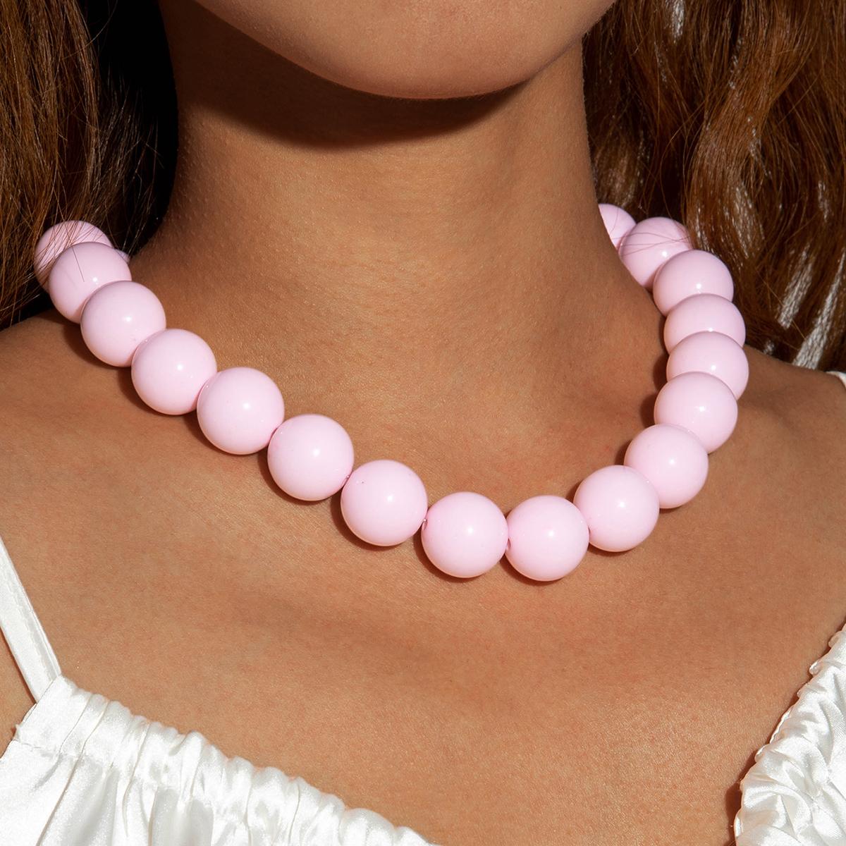 

Летнее богемное допаминовое красочное преувеличенное ожерелье из бисера для женщин, ювелирные изделия, индивидуальное ожерелье-чокер для пляжного отдыха