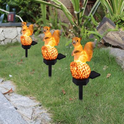 In-ground Garden Light Squirrel Shape Solar Intelligent Light Control Yard Decoration Great Visibility Colorfast Waterproof Lawn Sidewalk Landscape