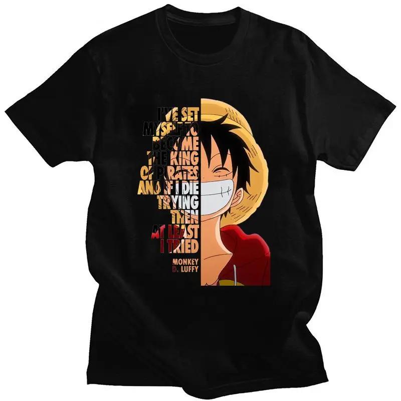 One Piece TShirt Monkey D Luffy Short Sleeve Mens and Womens Summer Cartoon Printing High QualitySports Leisure Top Clothing