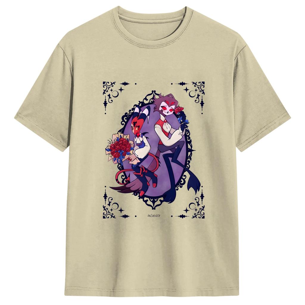 Helluva Boss TShirt Summer 100 Cotton TShirts For Unisexs Novelty Design Tshirt ShortSleeve Vintage Tees