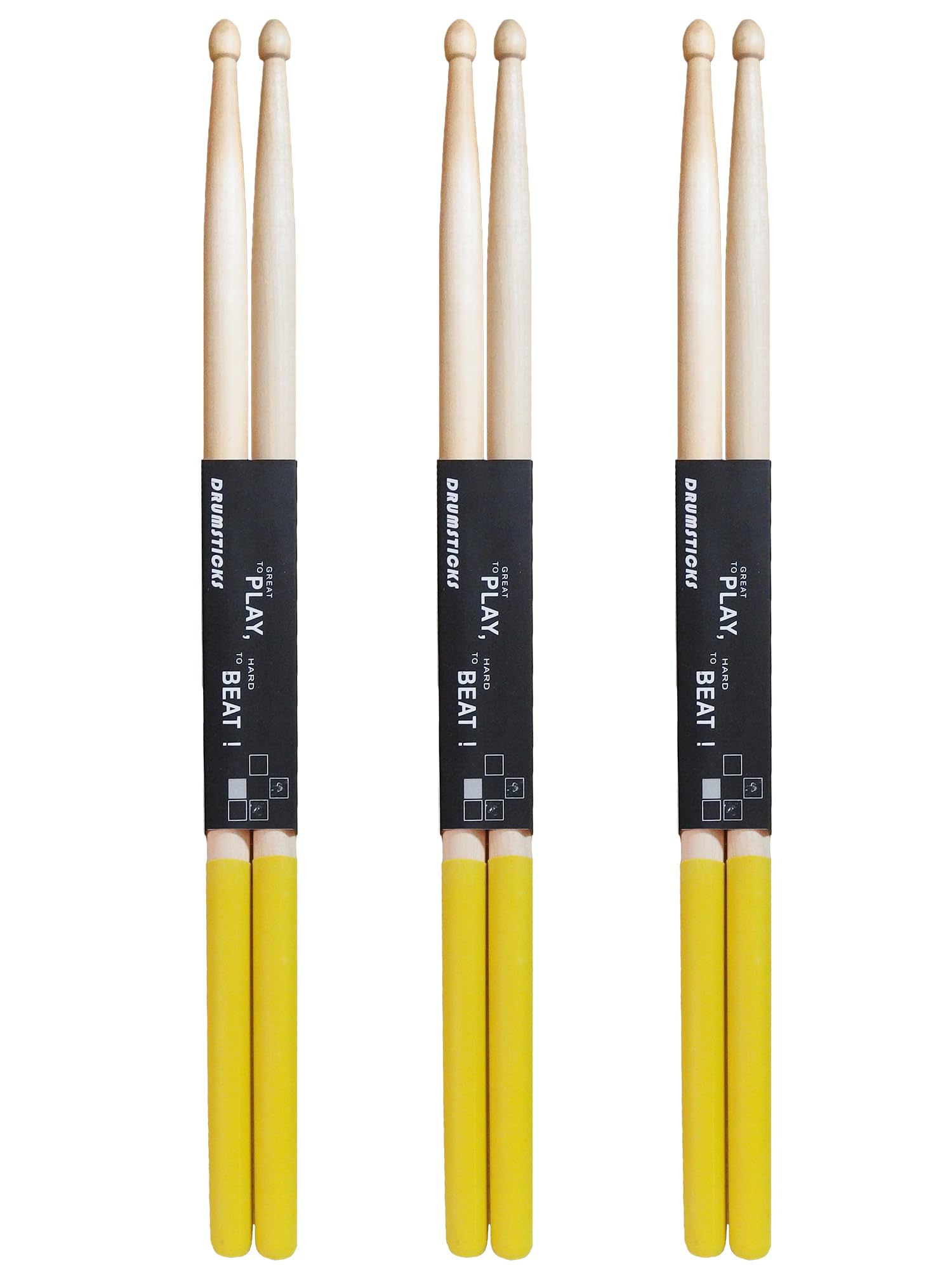 

Набор барабанных палочек для клёна Набор для начинающих, тренировочный, противоскользящий, 5А, лёгкий, (Желтый, 3, 5А)