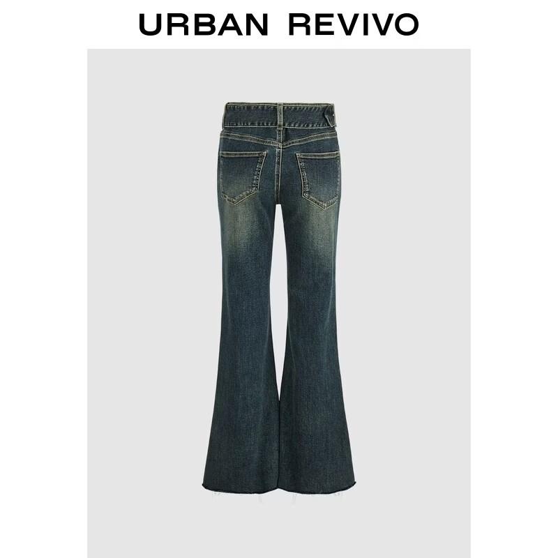 UR Women s Washed Raw Hem Flare Jeans 29