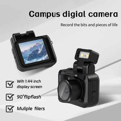 Mini-Kamera mit Bildschirm HD 1080p Tragbarer Video-Rekorder mit Blitzlicht und Akku-Dock Studentische Kleine Camcorder Taschenkamera