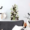 Cute Panda with Bamboo Wall Stickers for Home Decor Living Room Bedroom Wall Decals