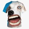 T-shirt estiva da uomo nuova con motivo carpa koi, stampa digitale 3D, girocollo, manica corta, top street