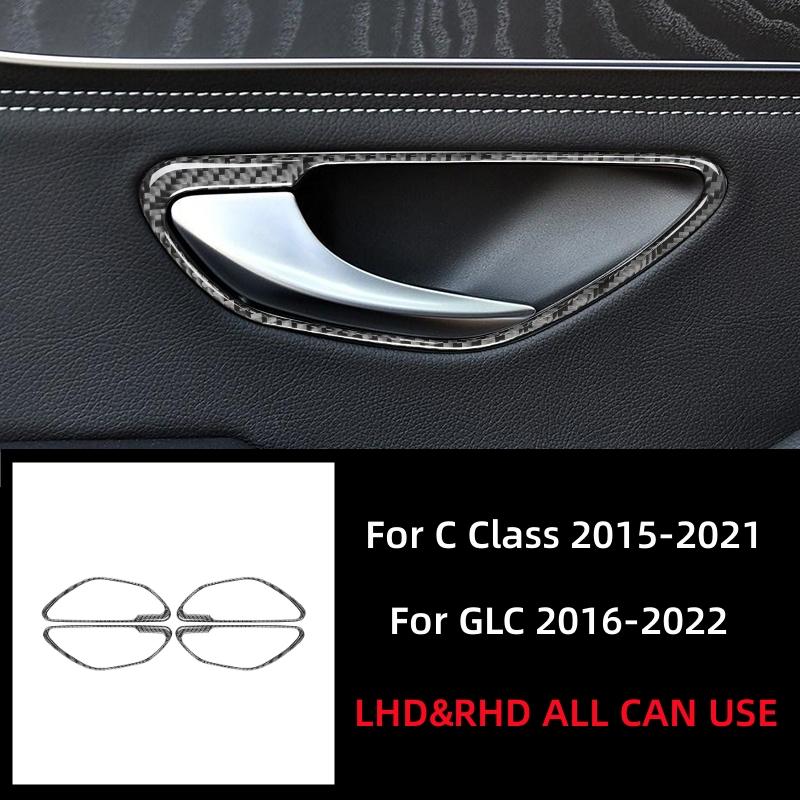 For Mercedes Benz C GLC Class W205 X253 Carbon Fiber Interior Modification Car Styling Decorative Stickers Cover Car Accessories