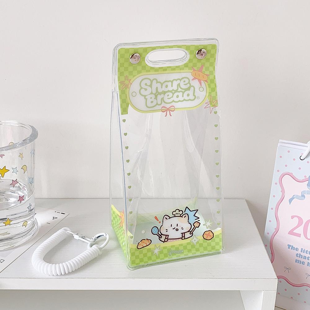Cute Cartoon Clear Storage Bag Portable Doll Protective Pouch Travel Organizer for Toys Accessories KTB