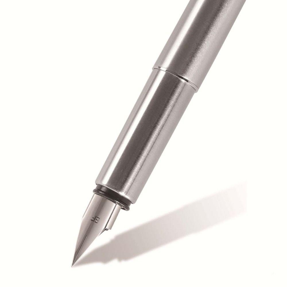 Black Silver Extra Fine Pen Stainless Steel Calligraphy Pens Fountain Pen School Writing