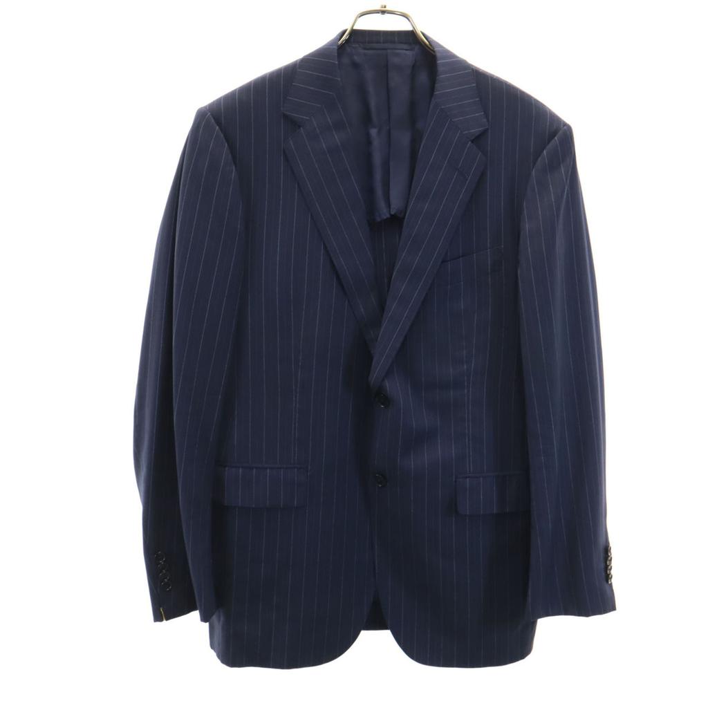 UNITED ARROWS Striped Pattern Tailored Jacket 48 Navy Men's Used