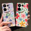 Cartoon Flower Pattern Silicone Soft Case for Xiaomi 13t Poco X6 M6 Pro Redmi Note 14 13 12 11 10 Pro Shockproof Leather Plain Color Slim Cover
