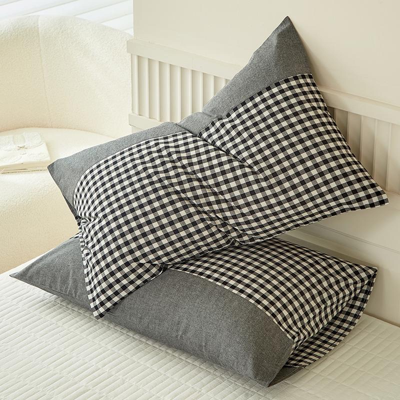 Home Pillowcase Cotton Pillow Cover Plaid Pillowslip Pillow Case Rectangle Pillowslip Pillow Case Bedroom Sofa Cushion Cover