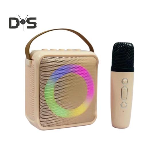 Bluetooth-kompatibel Lautsprecher mit Mikrofone Kit Schnelle Verbindung Verzögerung-Freies Surround Sound Effekte Mini Karaoke Maschine Spielzeug