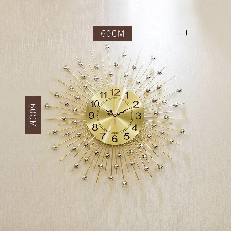 

3d Large Wall Clock Metal Living Room Creative Modern Gold Silent 70X70CM Nordic Luxury Home Loft Horloge Mural Wall DecorA7C0J1 Other