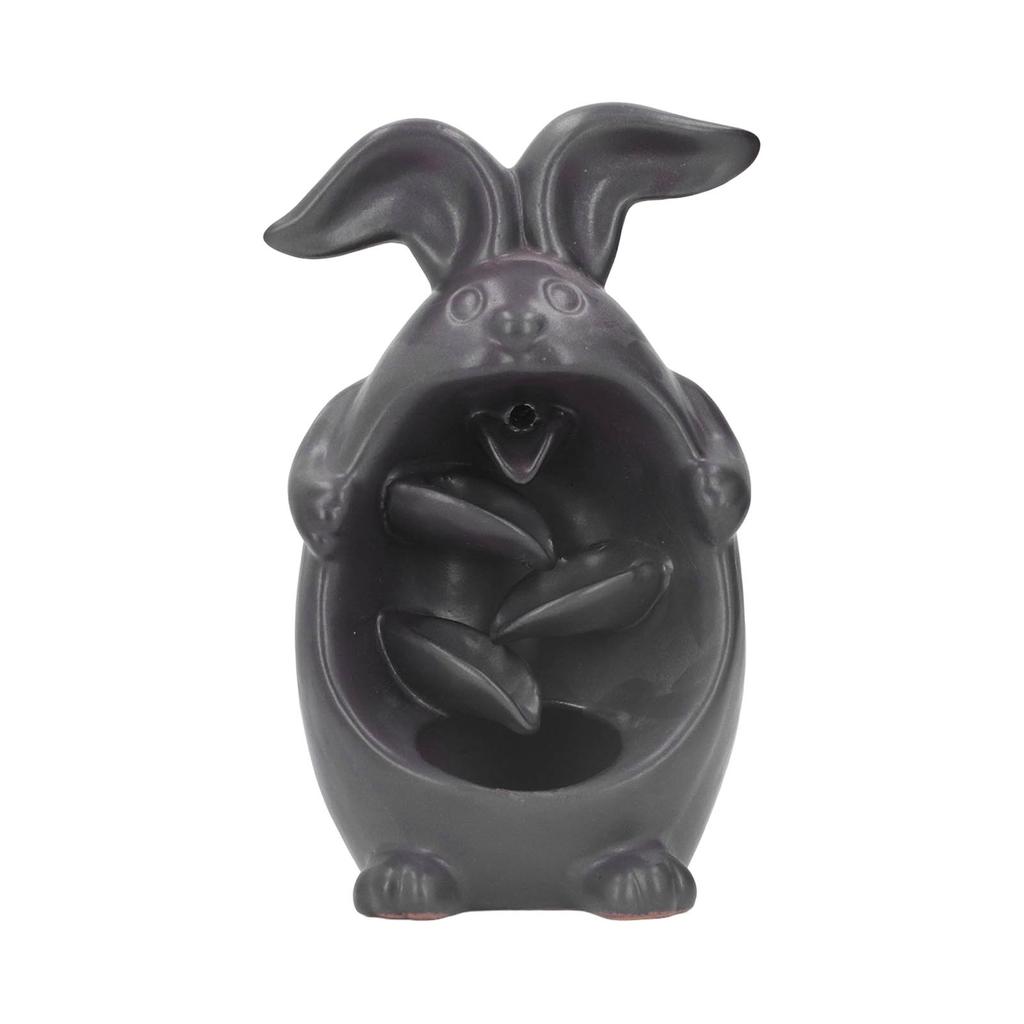 Brûleur d'encens Forme de lapin Exquis Magnifique Cascade à Refoulement Brûleur d'arômes Décoration Ornement