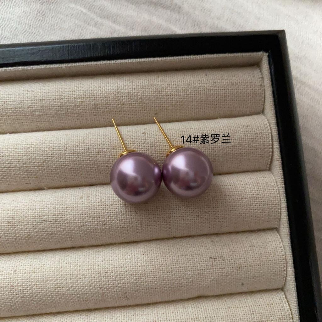 Simple And Sweet Atmosphere Pearl Multi-Color Stud Earrings, Advanced Not Monotonous And Versatile, Simple And Generous Light Luxury Earrings
