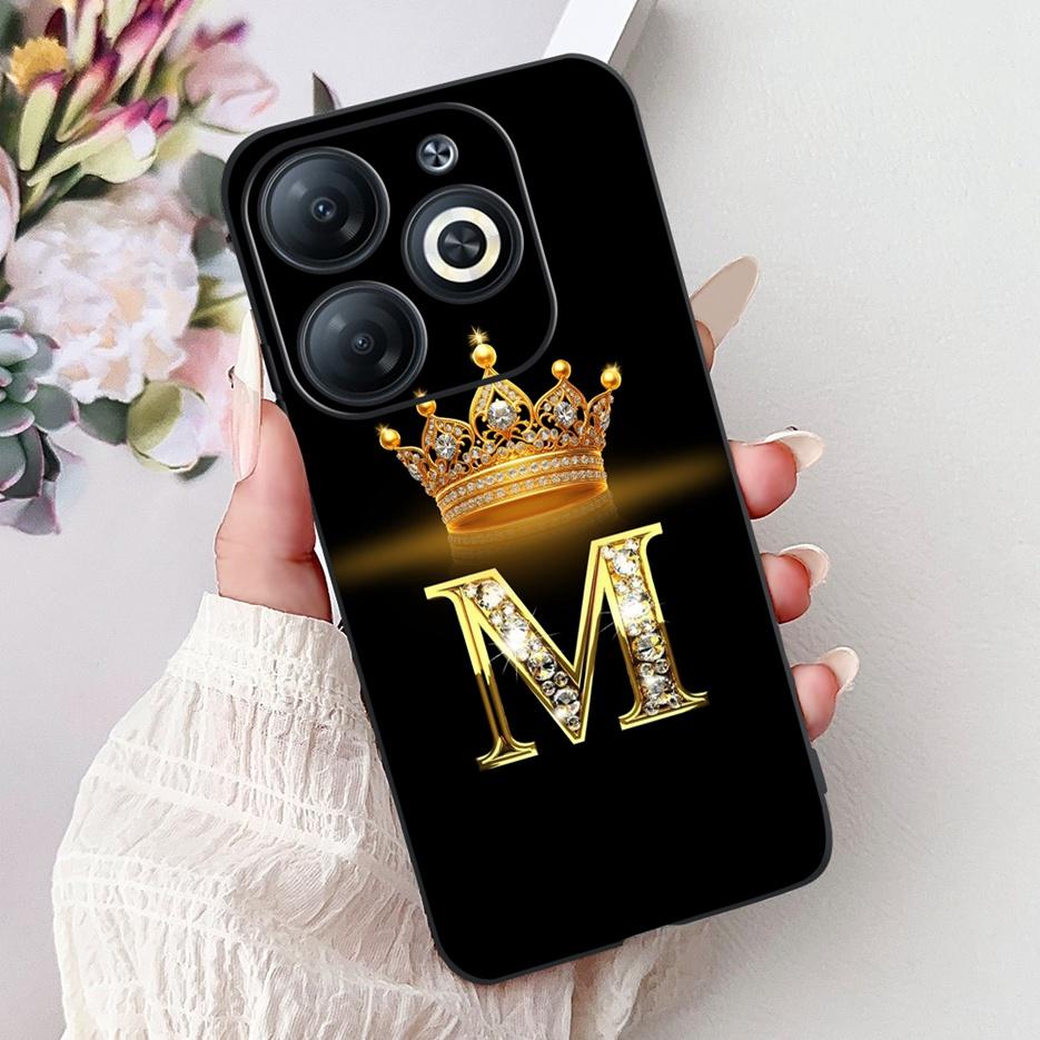 For Infinix Smart 8 Case X6525 Luxury Letters Cover Shockproof Soft TPU Phone Case For Infinix Smart 8 Pro Smart8 HD Shell Coque