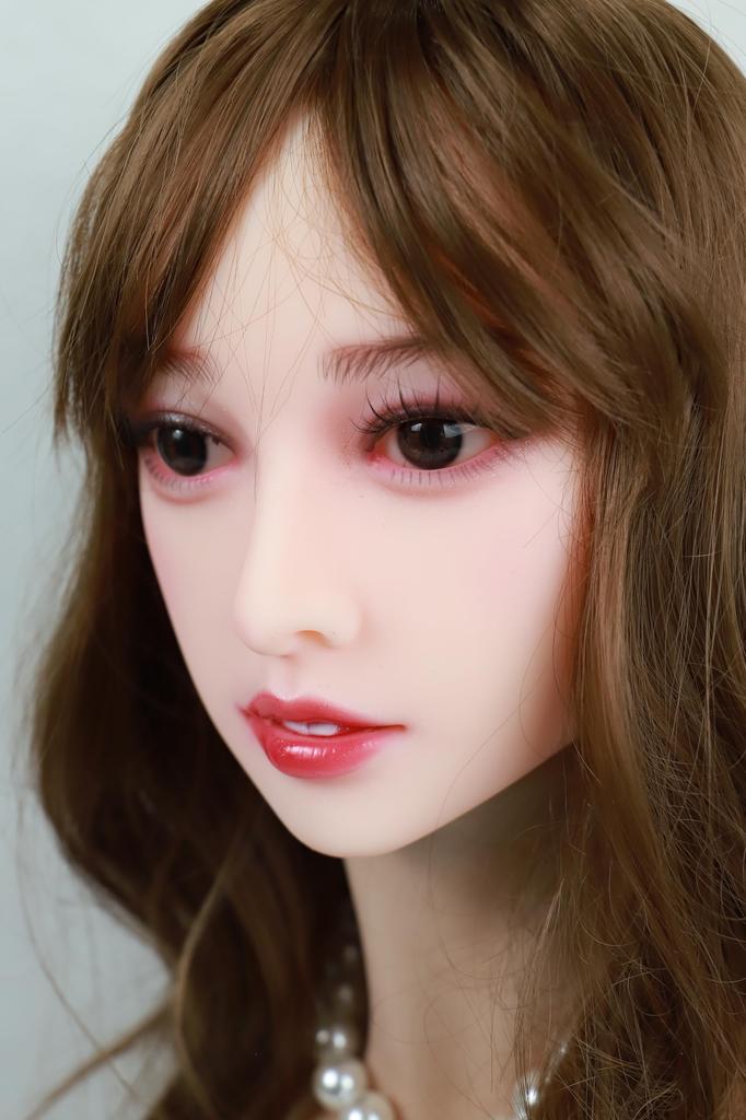 TPE Figure Head Wig Two Connection Wig Type Brown Curl Not High-quality Head, Only, Type, Methods, #225 - (stand Included)