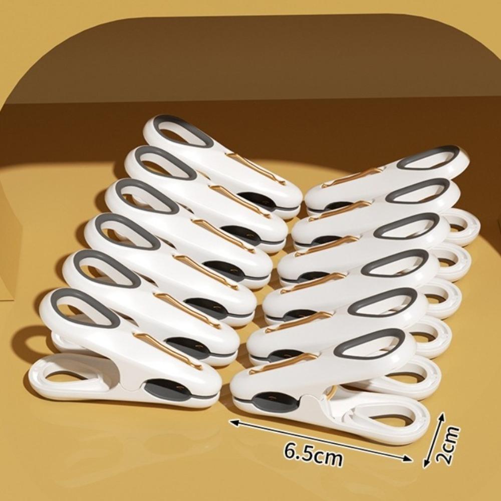 12pcs Plastic Hanging Pegs Household Socks Underwear Clips Durable Clothes Pins  for Laundry Room