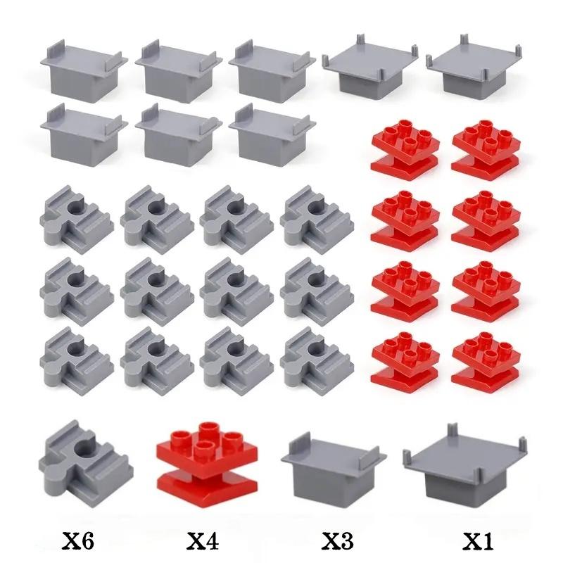 14PCS Wooden Train Track Connectors Accessories Wooden Railway Train Set Bridge Wood Track Toys For Kids
