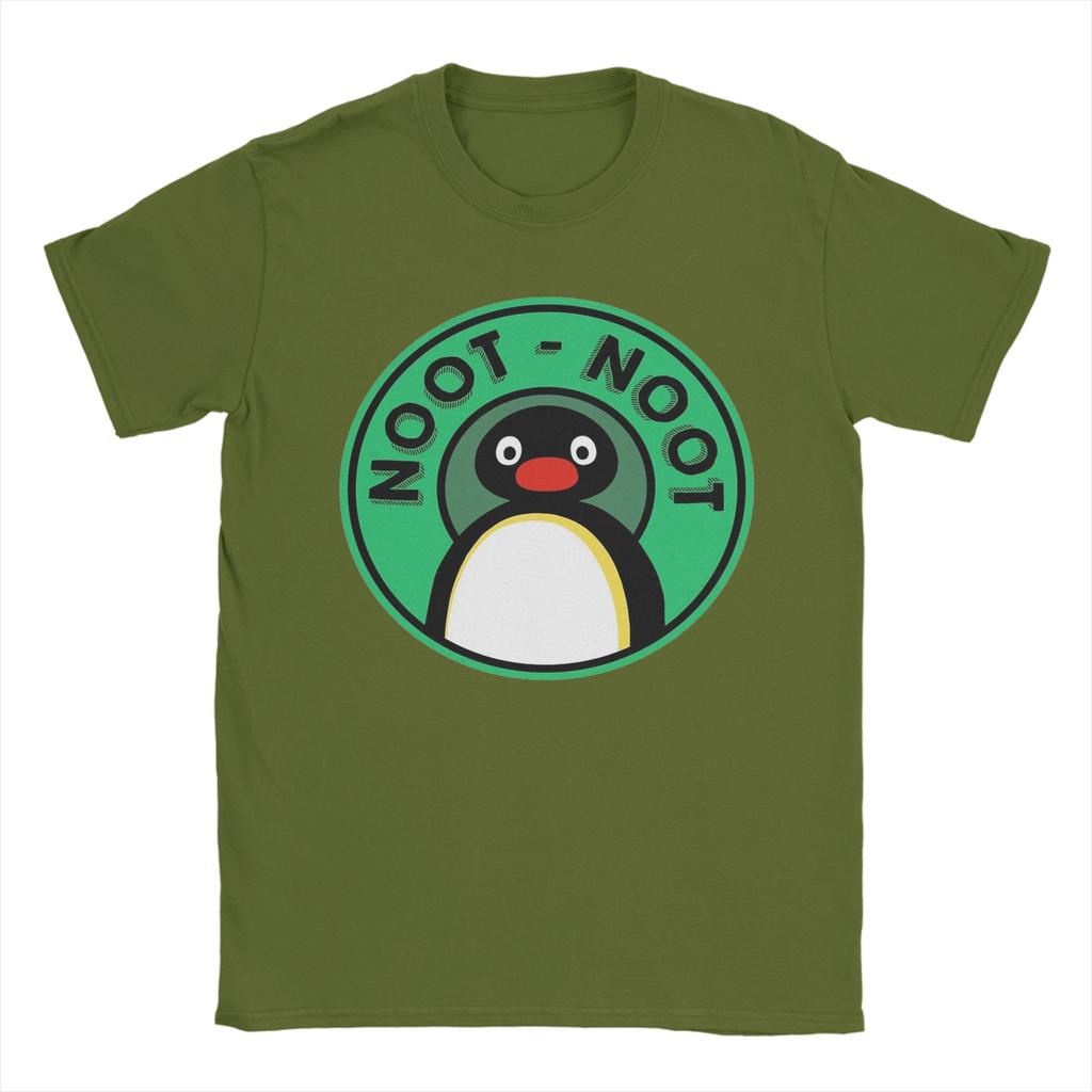 Man T-Shirt Pingu  Noot Noot Cute Cartoon Animal T-Shirts Trending  Summer Tee Shirt Classic Custom Logo 100 Cotton Tops Gift