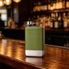 Flachmann für Männer 9OZ Edelstahl Hip Flask Whiskeys Spirituosenflasche mit Schraubverschluss für Outdoor Camping Wandern Vatertag Geschenk