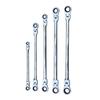 Long Double End Ratcheting Wrench Set with Flexible Head Metric Ratchet Wrenches Set 72-Tooth 6PCS Set
