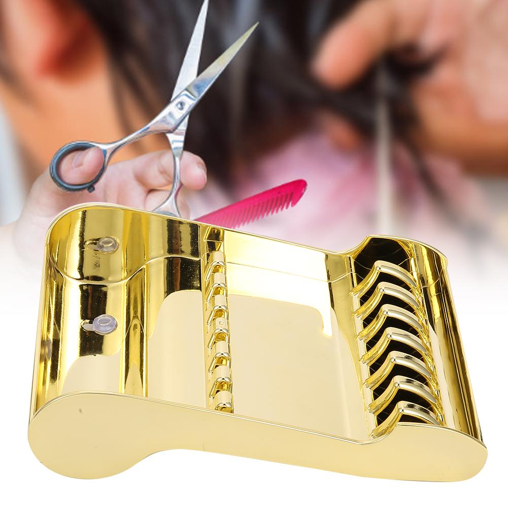 Professioneller Aufbewahrungsständer für Haarscheren Friseursalon Scheren Organizer für FriseureGold