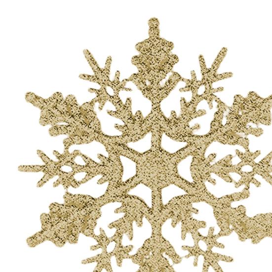 36 Pcs Christmas Snowflake Ornaments Glittered Snowflake Hanging Decoration for Christmas Indoor Winter Wonderland Decor