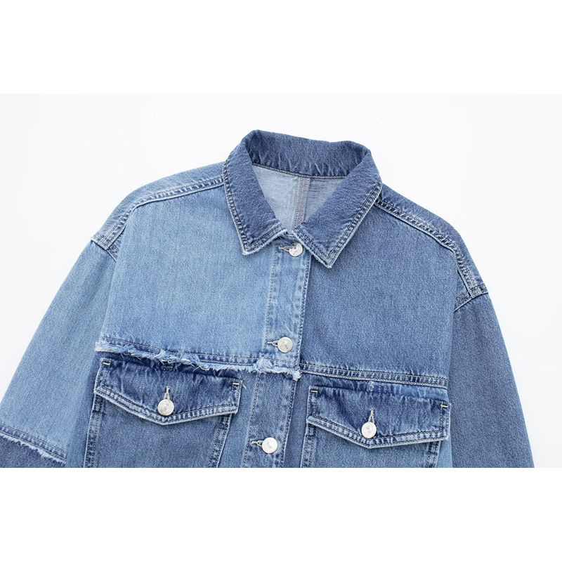 Fashion Wind New Arrival Fashion Women's Fashion Clothing Loose Easiest for Match Patchwork Denim Jacket Coat 6164105 427