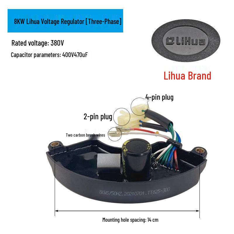 AVR Voltage Regulator for 2-8KW Gasoline Generator, Diesel Engine, Single/Three-Phase Equal Power