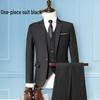 Men's Korean Style Business Suit: Three-Piece Trendy Casual Groomsmen Outfit