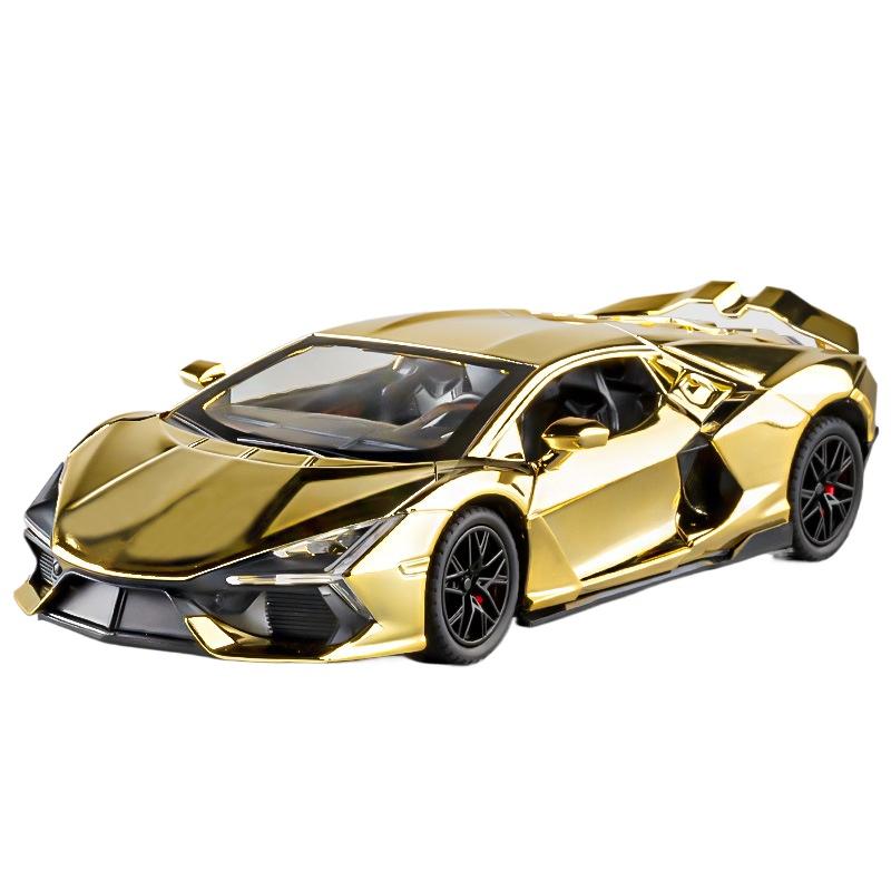 Simulation 1/24 Lamborghini Revuelto Super Car Model with Sound Light Children Boy Birthday Gift Miniature Voiture Home Decor