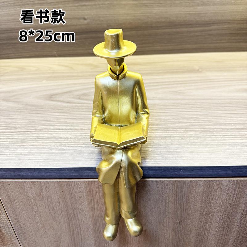 European Style Figure Sculpture Contemplative Ornament, Statue, Resin, Decoration, Bookcase and Wine Cabinet Decoration