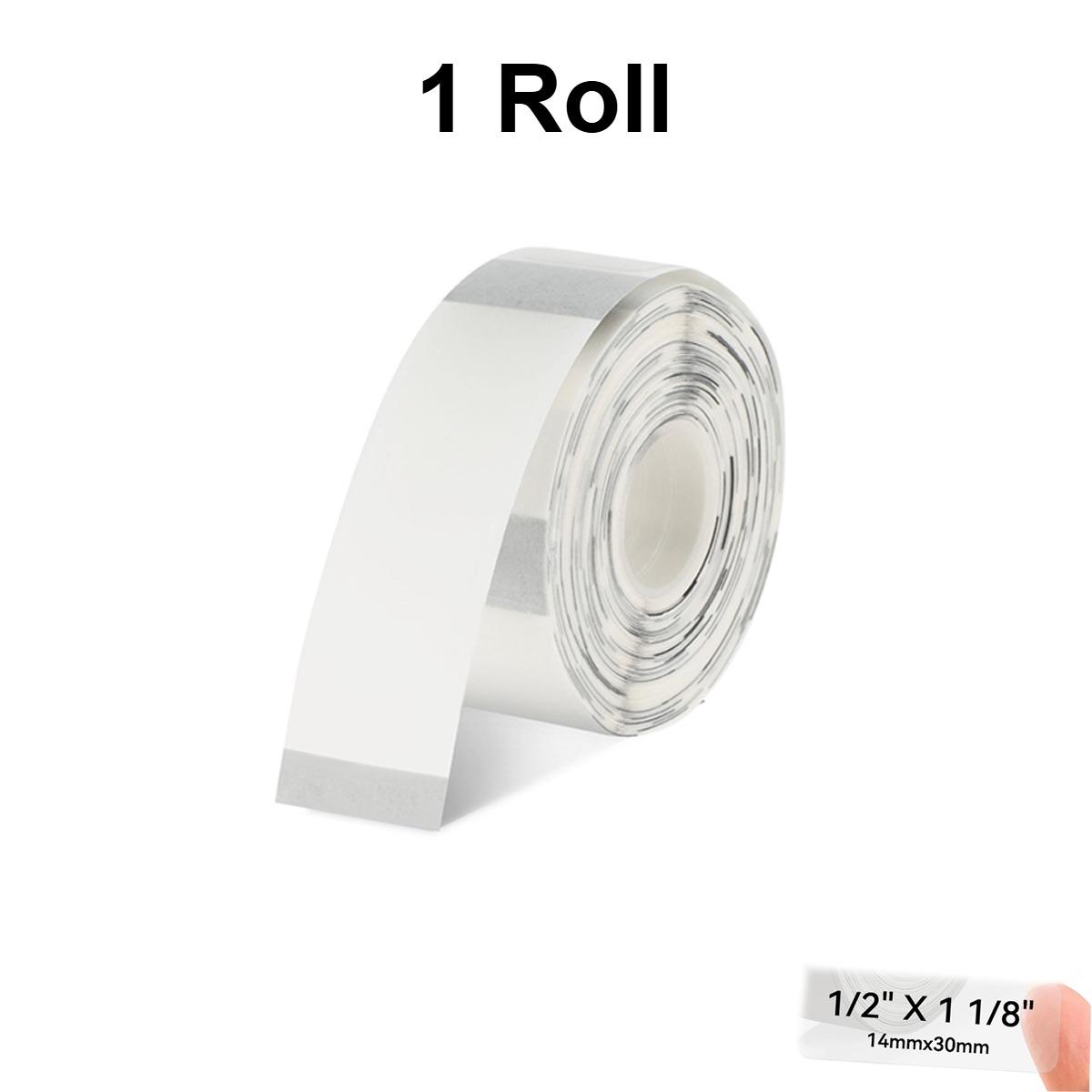 

Прозора кольорова термострічка для етикеток Phomemo для принтерів D30, текст рожево-червоного/озерно-зеленого/темно-синього кольору, 1/2 X 1 1/8 (14мм X 30мм) 1Roll-Black Text безодня